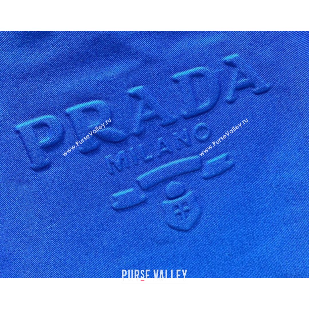 Prada Drill Fabric Tote Bag 2VG081 Blue 2021 (YZ-21080432)