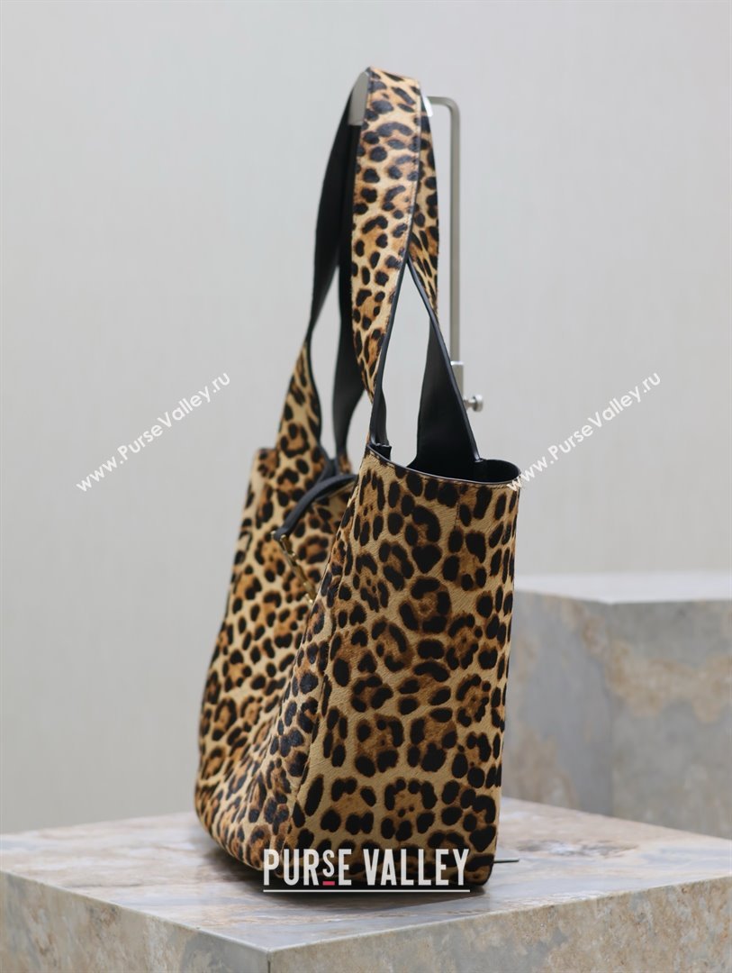 Saint Laurent LE 5 À 7 BEA in Leopard Pattern Leather 763435 2025 (MHUI-25022116)