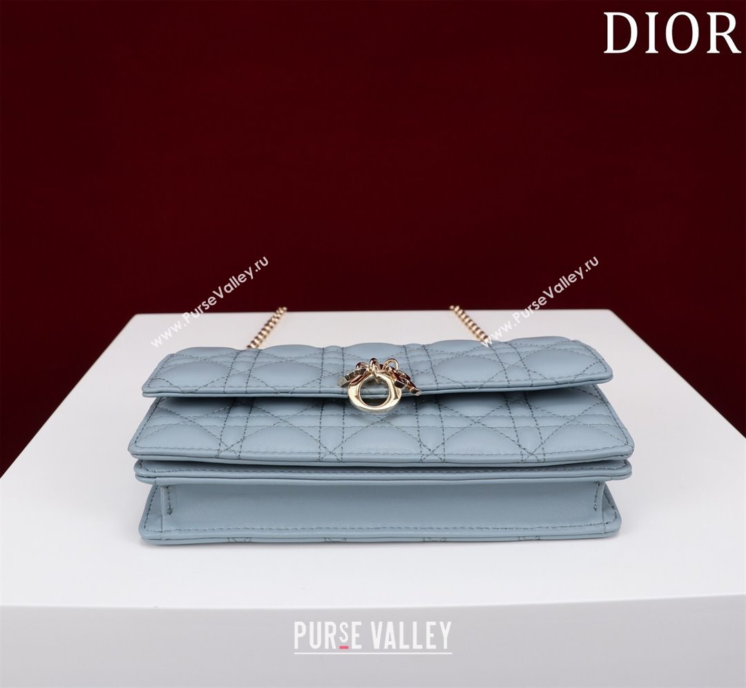 Dior My Dior Mini Bag in Cannage Lambskin 0980 Blue 2024 (DMZ-24050708)