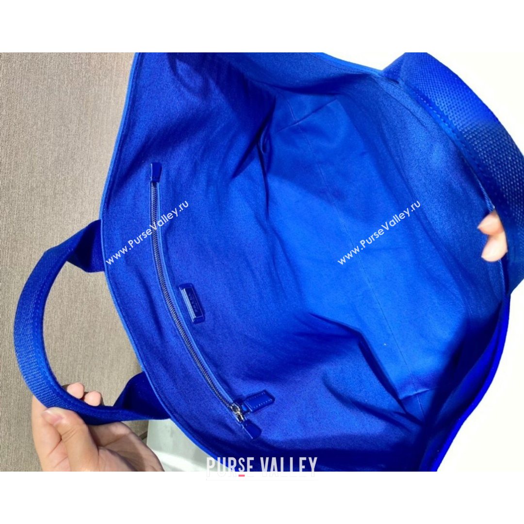 Prada Drill Fabric Tote Bag 2VG081 Blue 2021 (YZ-21080432)