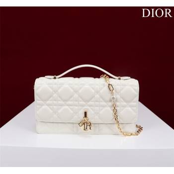Dior My Dior Mini Bag in Black Cannage Lambskin 0980 White 2024 (DMZ-24050710)