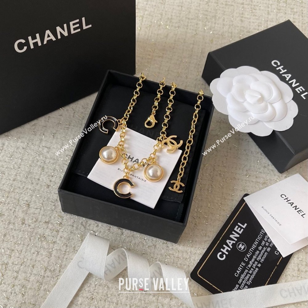 Chanel CoCo Necklace CH101107 Gold/Black 2024 (YF-24101107)