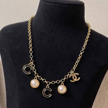 Chanel CoCo Necklace CH101107 Gold/Black 2024 (YF-24101107)