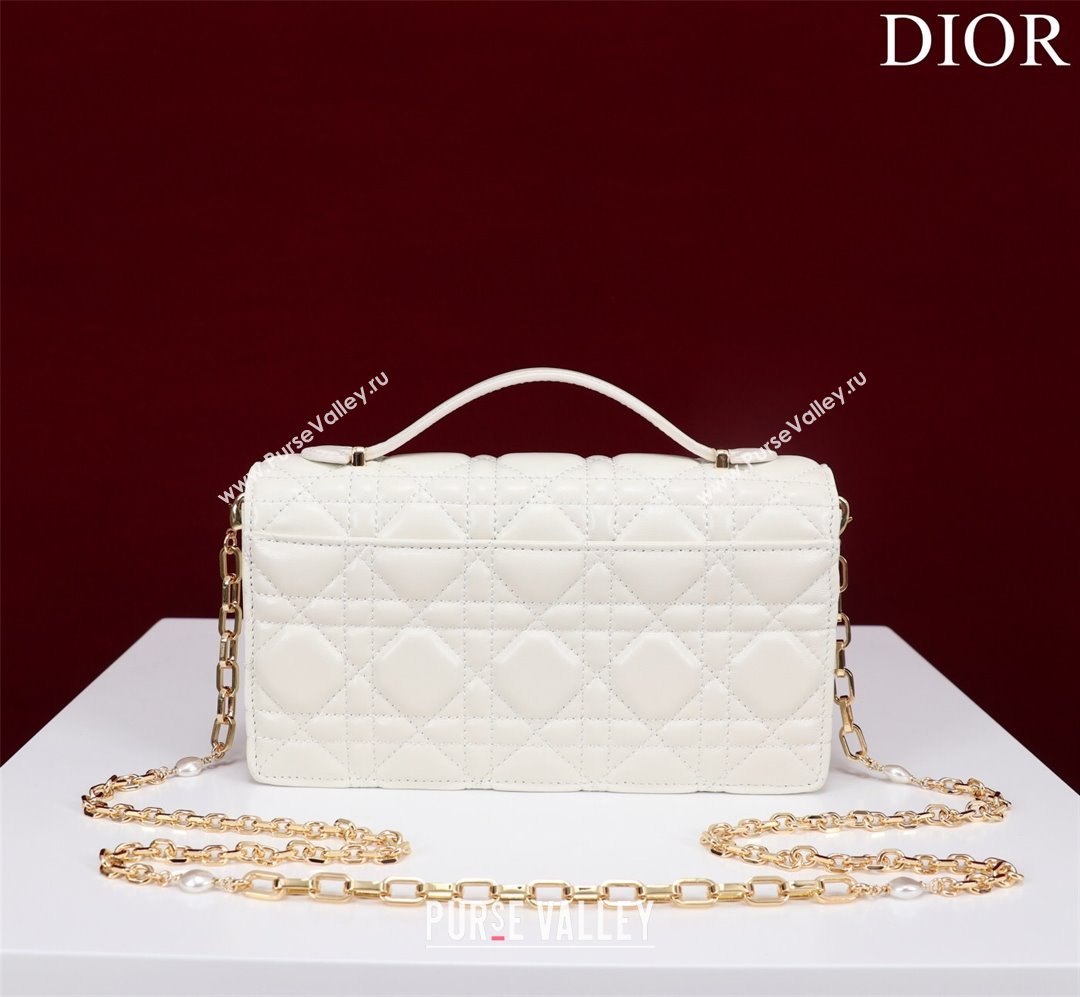 Dior My Dior Mini Bag in Black Cannage Lambskin 0980 White 2024 (DMZ-24050710)