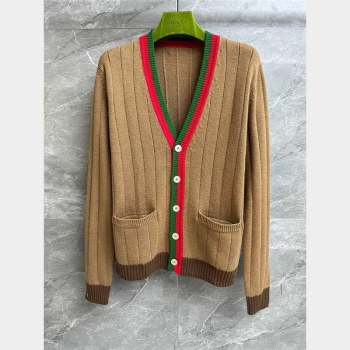 Gucci Wool Cardigan G102651 Brown 2023 (Q-23102651)