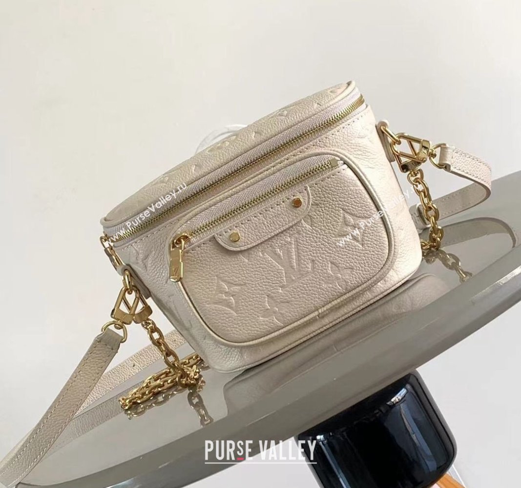 Louis Vuitton Mini Bumbag in Monogram Empreinte Embossed Leather M83275 Cream 2024 (K-24031404)