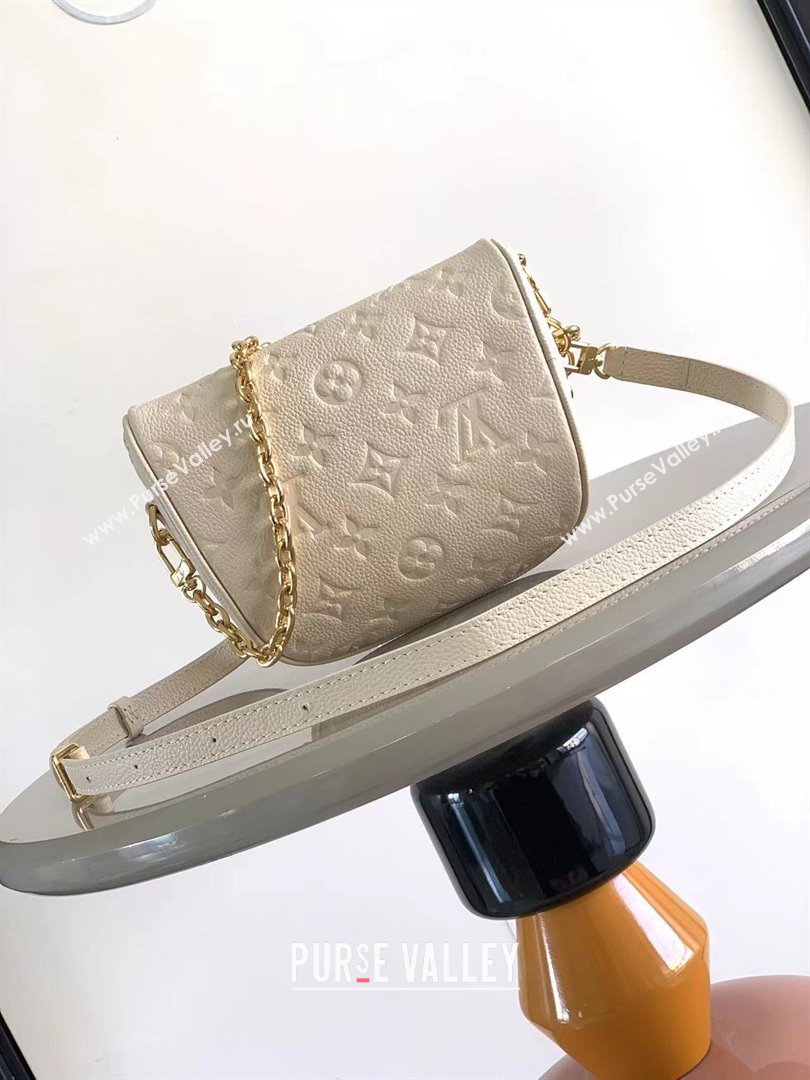Louis Vuitton Mini Bumbag in Monogram Empreinte Embossed Leather M83275 Cream 2024 (K-24031404)