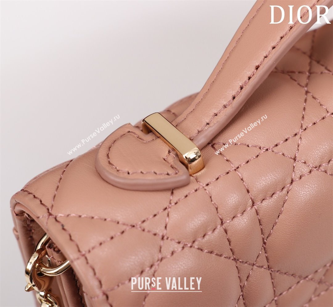 Dior My Dior Mini Bag in Rose des Vents Cannage Lambskin 0980 2024 (DMZ-24050712)