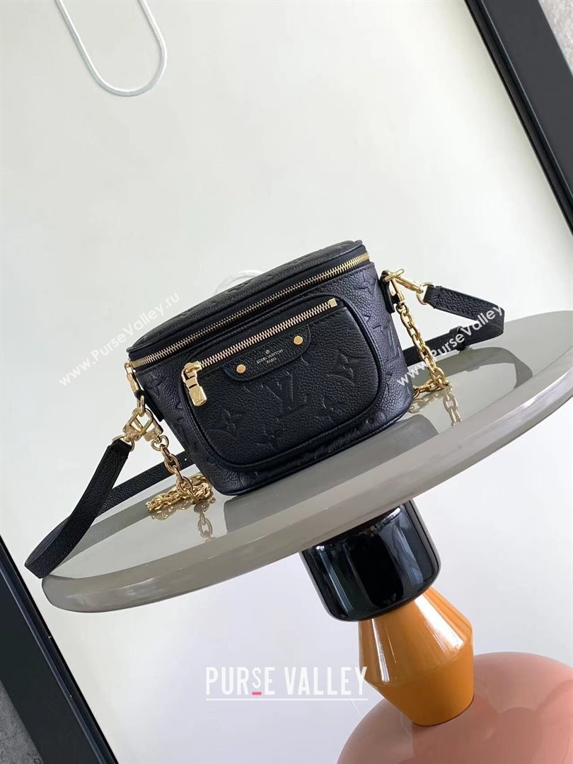 Louis Vuitton Mini Bumbag in Monogram Empreinte Embossed Leather M46917 Black 2024 (K-24031405)