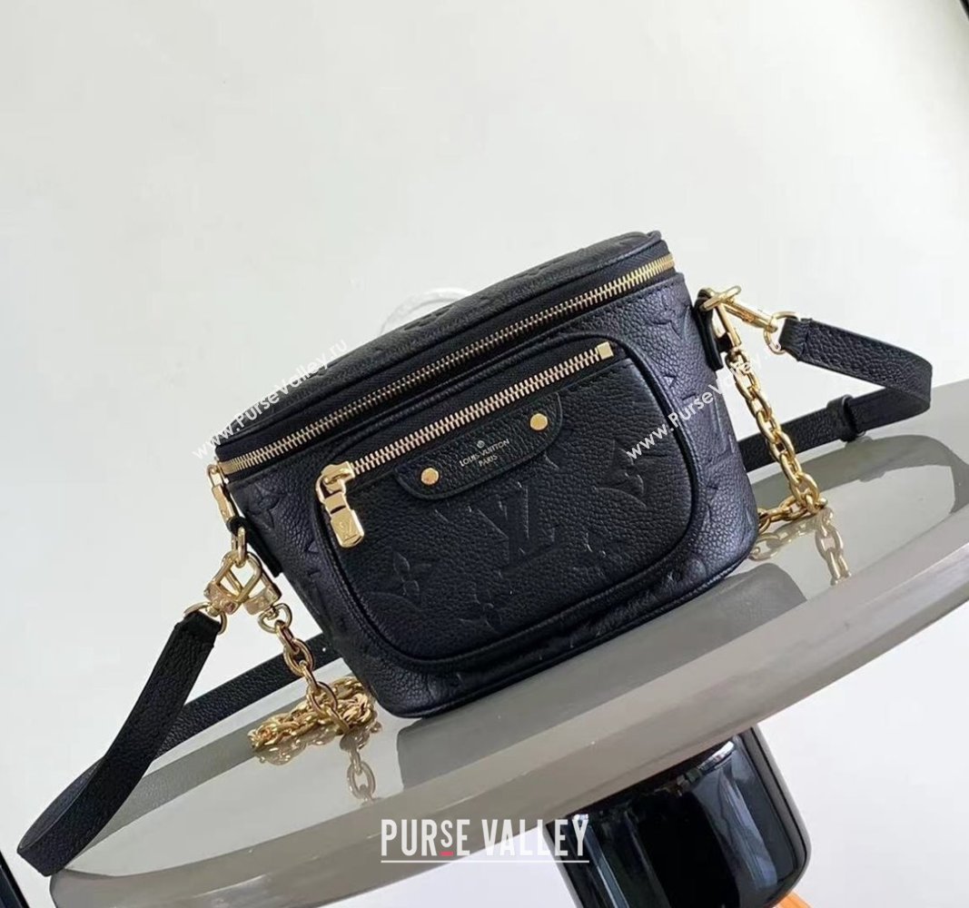 Louis Vuitton Mini Bumbag in Monogram Empreinte Embossed Leather M46917 Black 2024 (K-24031405)