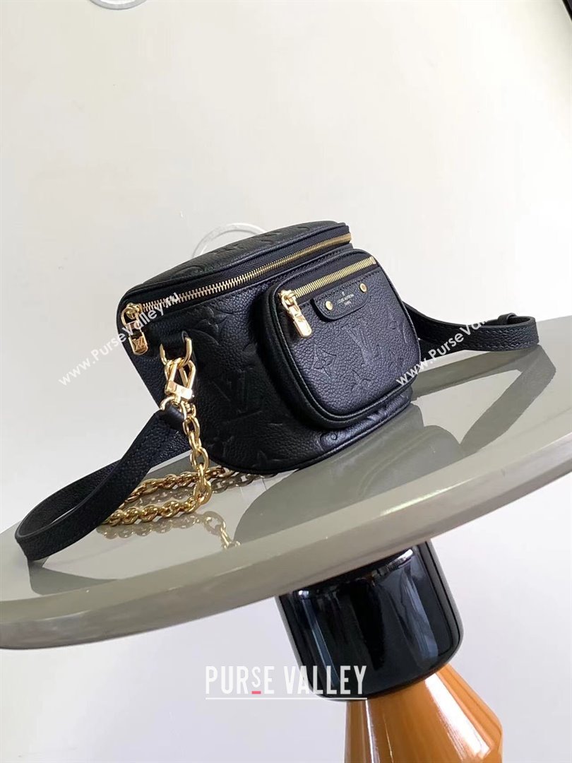 Louis Vuitton Mini Bumbag in Monogram Empreinte Embossed Leather M46917 Black 2024 (K-24031405)