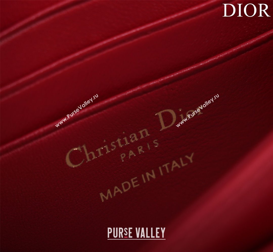 Dior My Dior Mini Bag in Cannage Lambskin 0980 Red 2024 (DMZ-24050709)