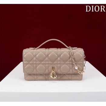 Dior My Dior Mini Bag in Warm Taupe Cannage Lambskin 0980 2024 (DMZ-24050713)