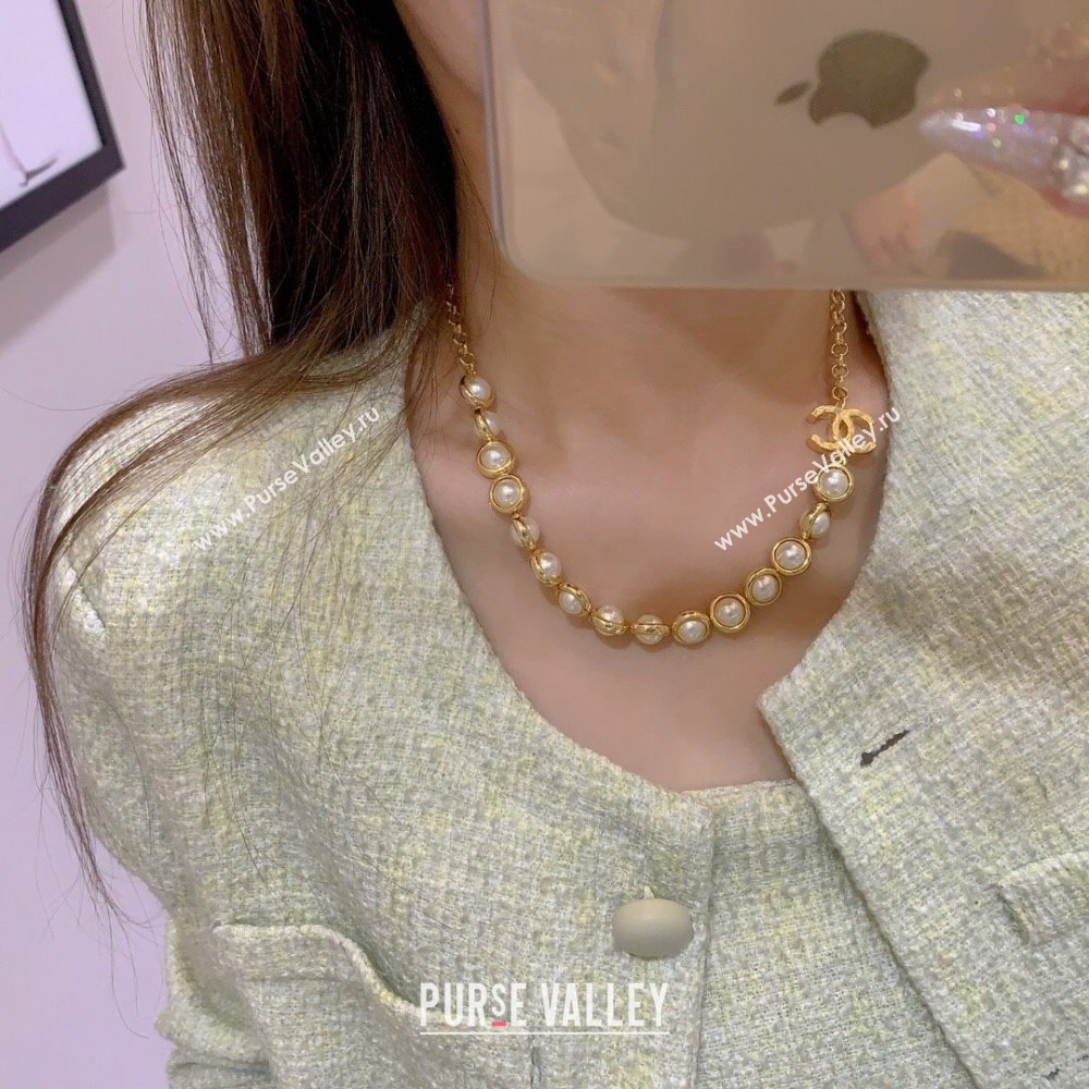 Chanel Pearls Necklace CH101110 Gold 2024 (YF-24101110)