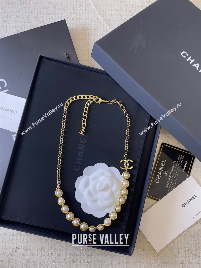 Chanel Pearls Necklace CH101110 Gold 2024 (YF-24101110)