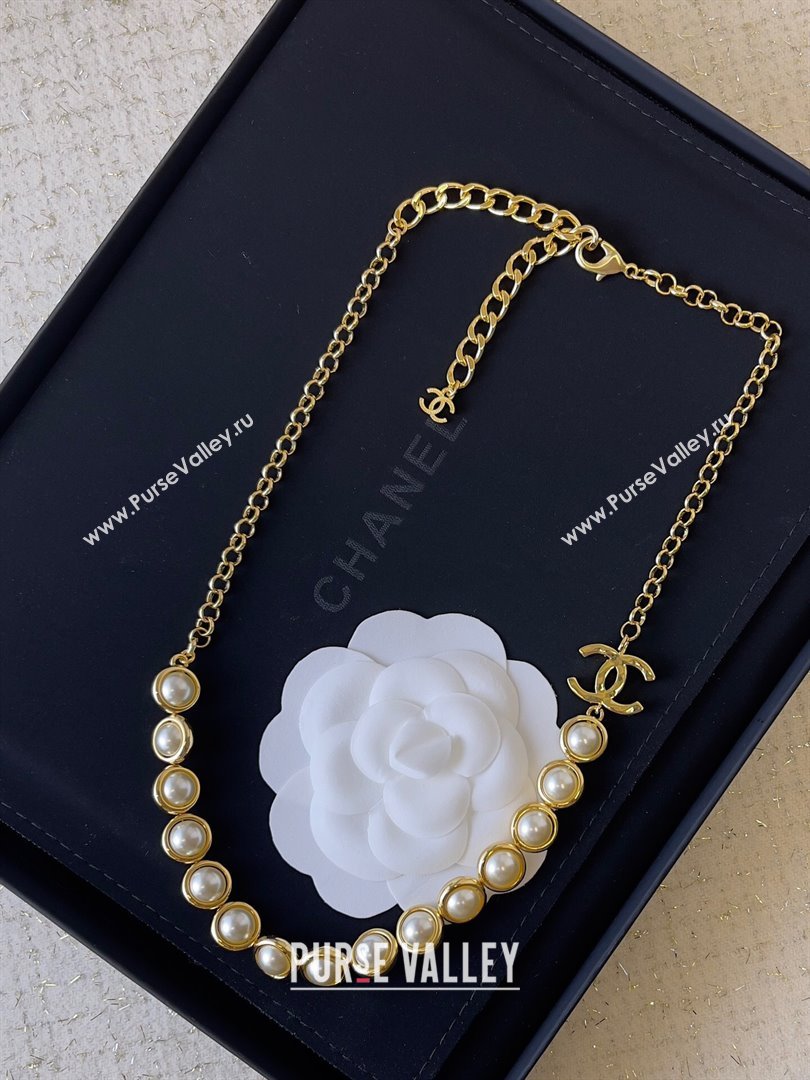 Chanel Pearls Necklace CH101110 Gold 2024 (YF-24101110)