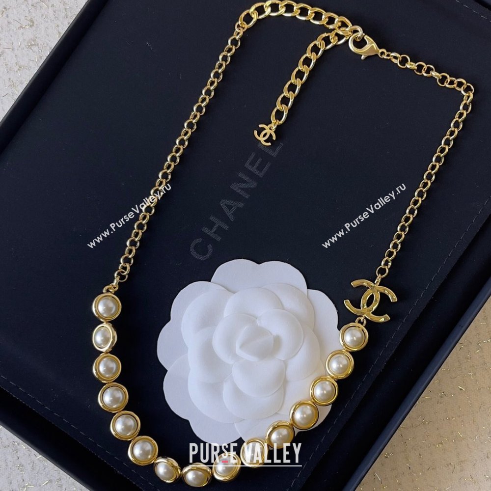 Chanel Pearls Necklace CH101110 Gold 2024 (YF-24101110)