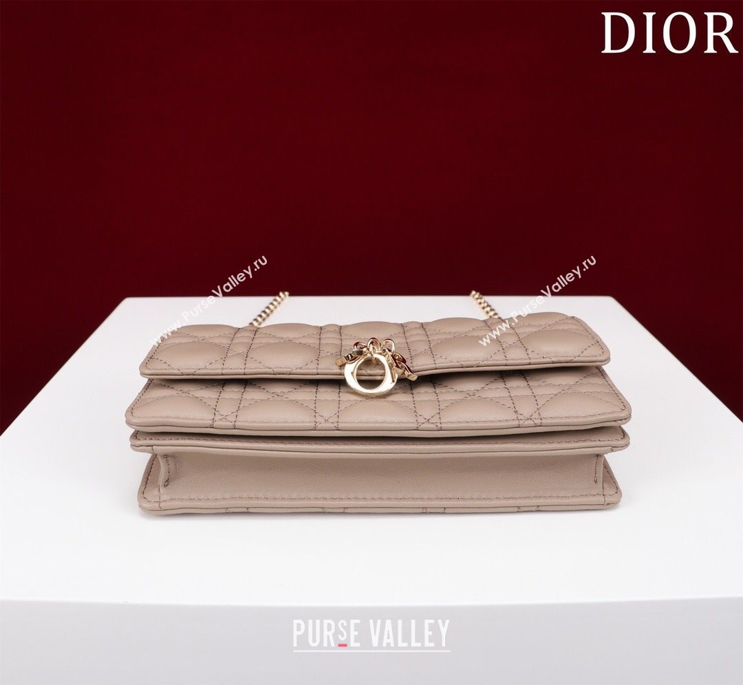 Dior My Dior Mini Bag in Warm Taupe Cannage Lambskin 0980 2024 (DMZ-24050713)
