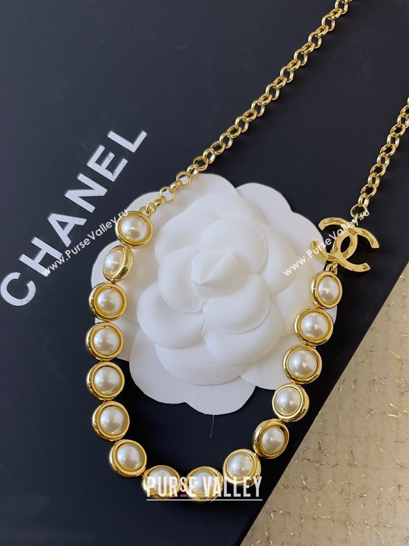 Chanel Pearls Necklace CH101110 Gold 2024 (YF-24101110)