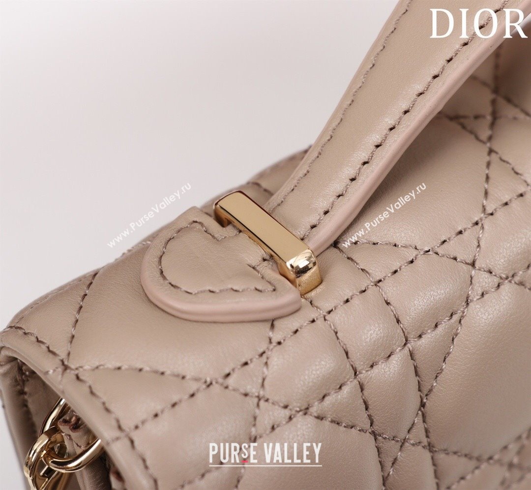Dior My Dior Mini Bag in Warm Taupe Cannage Lambskin 0980 2024 (DMZ-24050713)