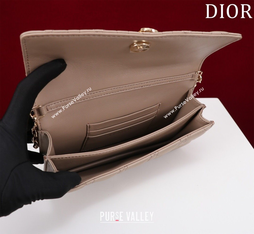 Dior My Dior Mini Bag in Warm Taupe Cannage Lambskin 0980 2024 (DMZ-24050713)
