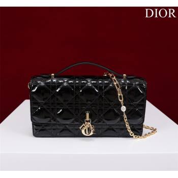 Dior My Dior Mini Bag in Black Patent Cannage Calfskin 0980 2024 (DMZ-24050714)