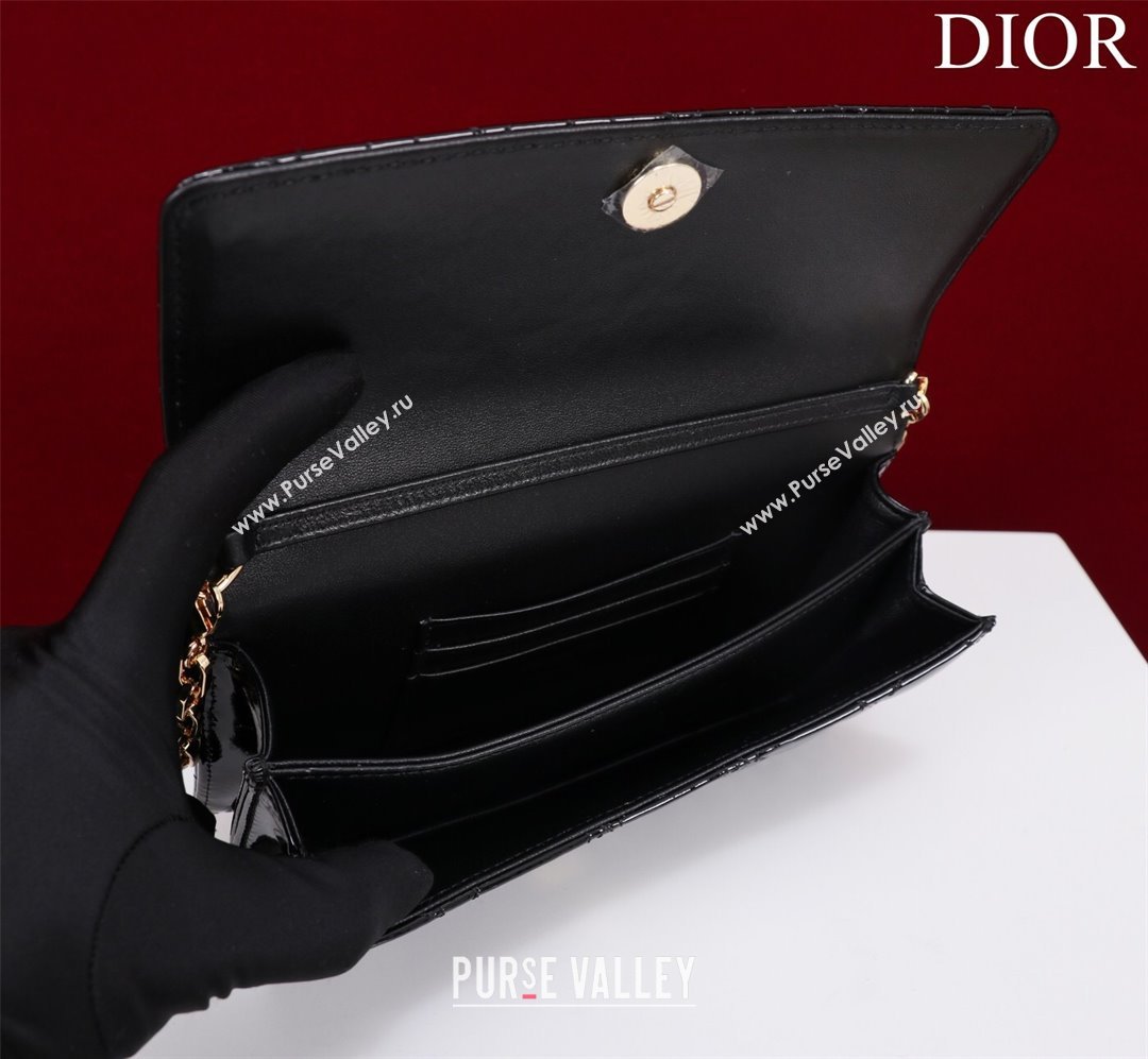 Dior My Dior Mini Bag in Black Patent Cannage Calfskin 0980 2024 (DMZ-24050714)