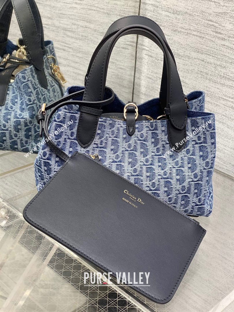 Dior Small Dior Toujours Bag in Blue Denim Dior Oblique Jacquard 2024 (XXG-24070316)