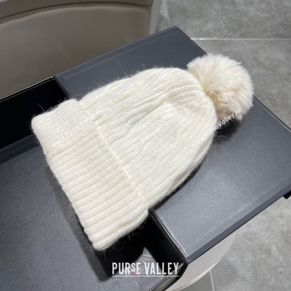 Prada Knit Hat P12801 White 2023 (A-23112801)