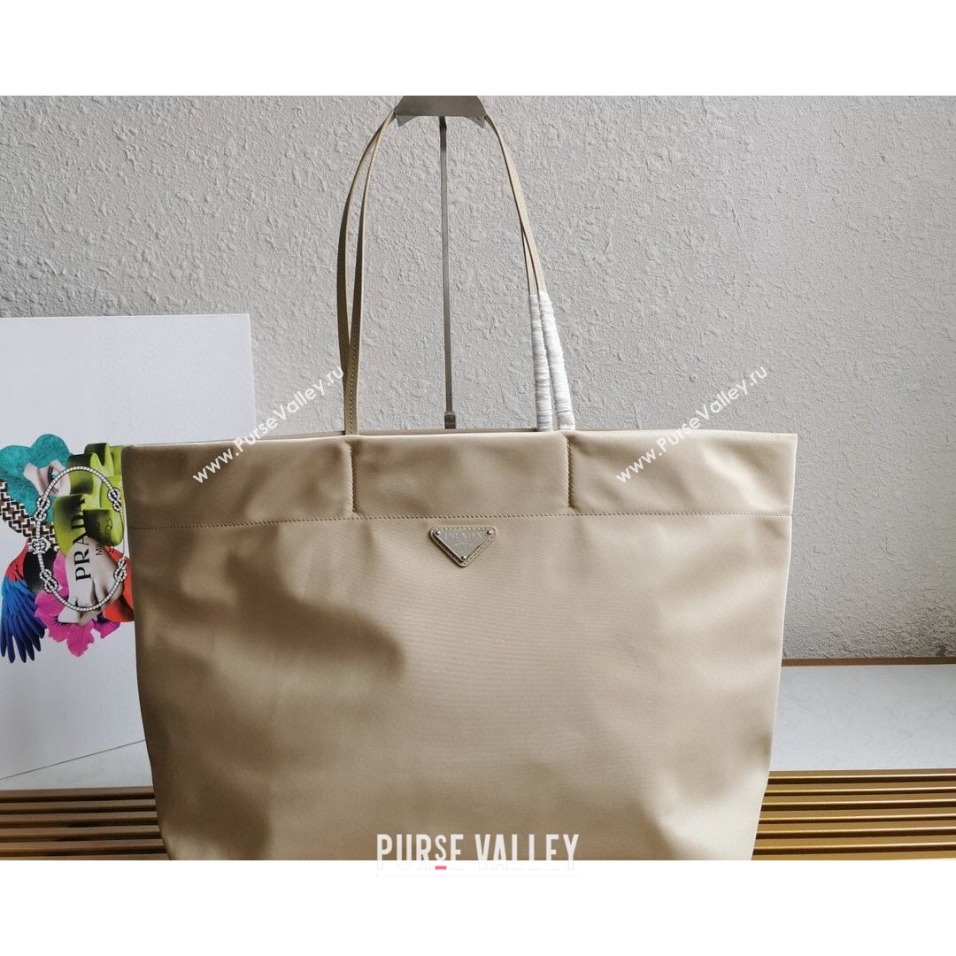 Prada Re-Nylon and Saffiano Leather Tote Bag 1BG107 Desert Beige 2021 (YZ-21080435)