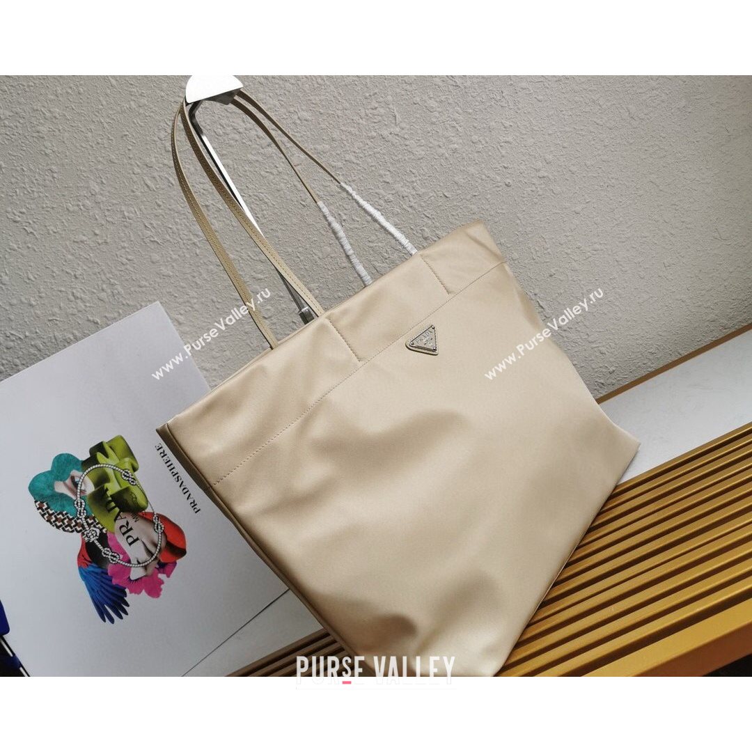 Prada Re-Nylon and Saffiano Leather Tote Bag 1BG107 Desert Beige 2021 (YZ-21080435)