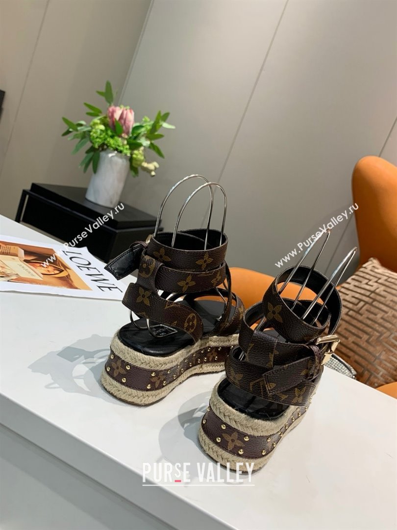 Louis Vuitton Platform Sandals in in Monogram Canvas Brown 2025 (SS-25022003)