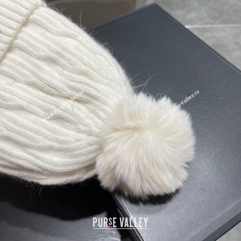 Prada Knit Hat P12801 White 2023 (A-23112801)