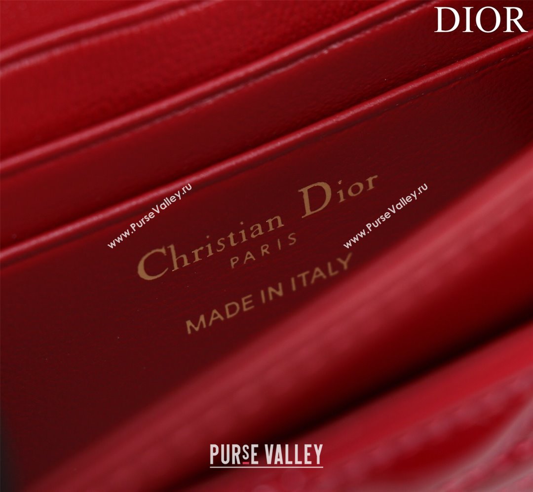 Dior My Dior Mini Bag in Red Patent Cannage Calfskin 0980 2024 (DMZ-24050717)