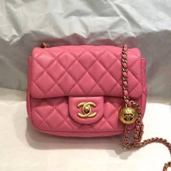 Chanel Lambskin & Gold-Tone Metal Flap Bag AS1786 Pink 2020 TOP (SMJD-20112324)