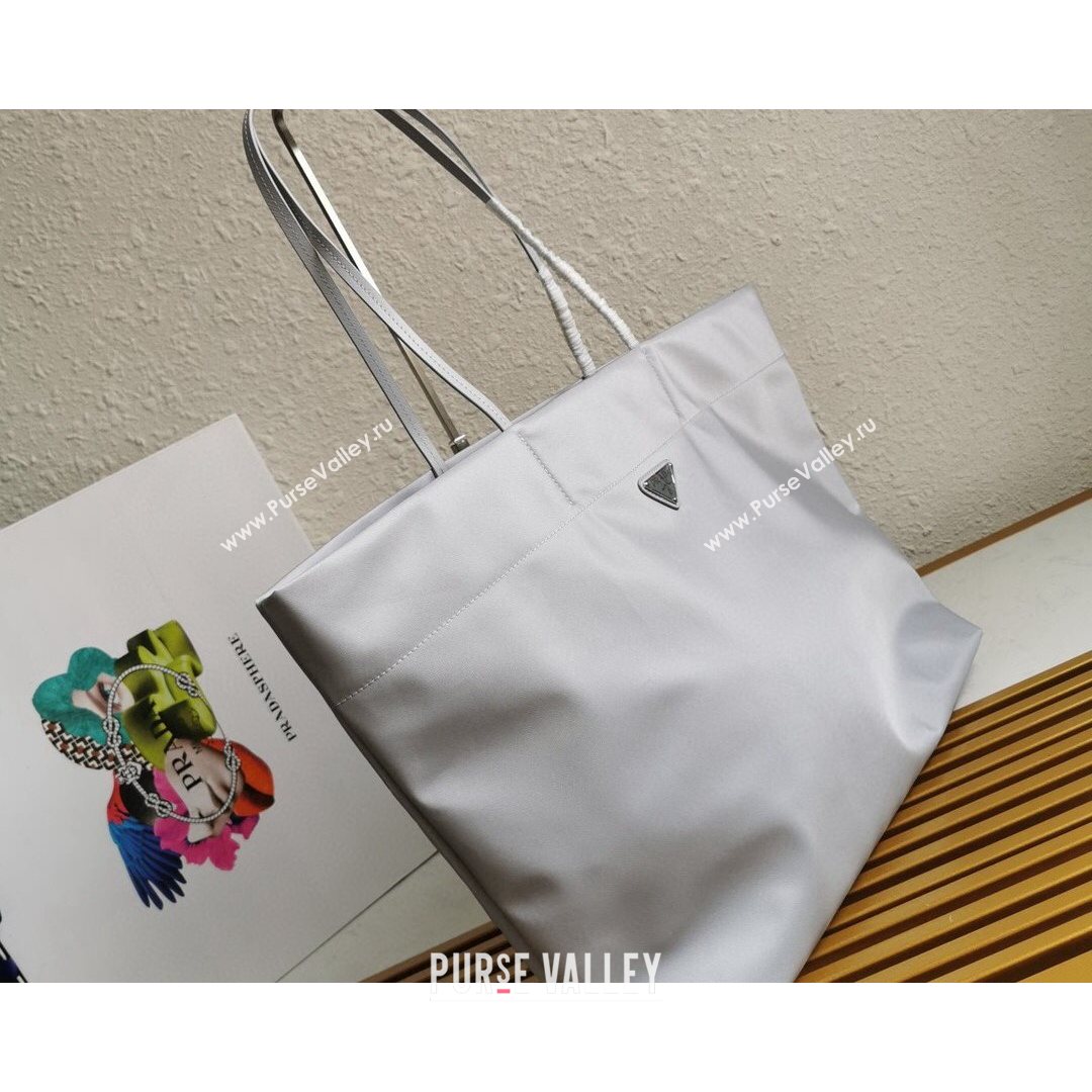 Prada Re-Nylon and Saffiano Leather Tote Bag 1BG107 Cornflower Blue 2021 (YZ-21080436)