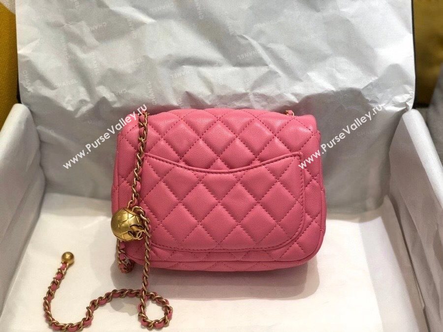 Chanel Lambskin & Gold-Tone Metal Flap Bag AS1786 Pink 2020 TOP (SMJD-20112324)