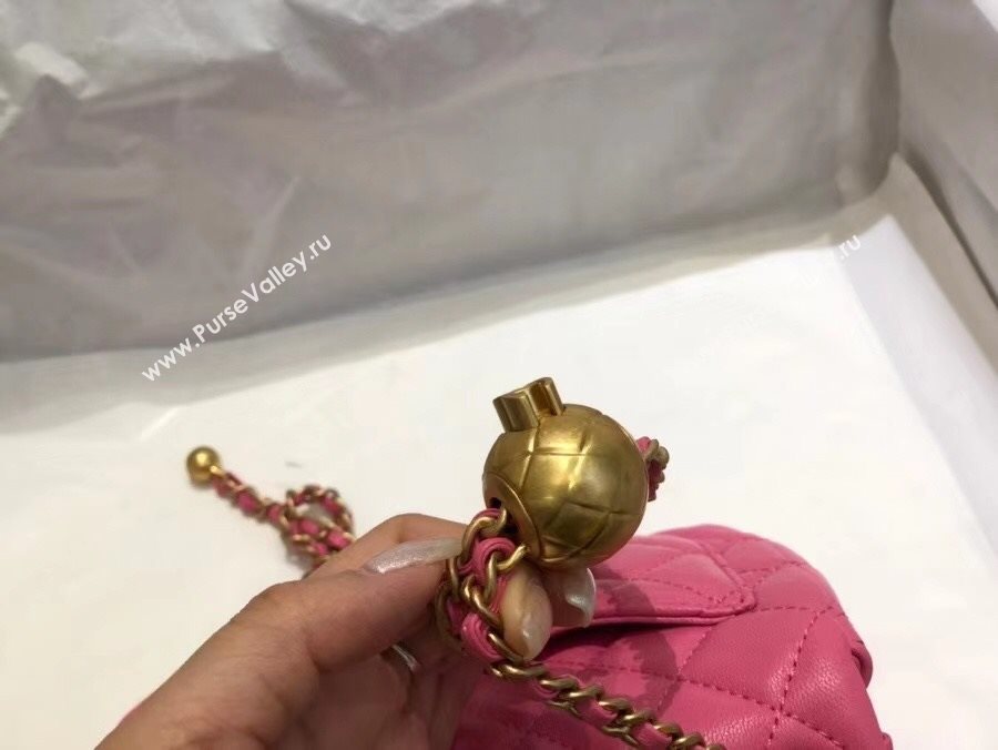 Chanel Lambskin & Gold-Tone Metal Flap Bag AS1786 Pink 2020 TOP (SMJD-20112324)