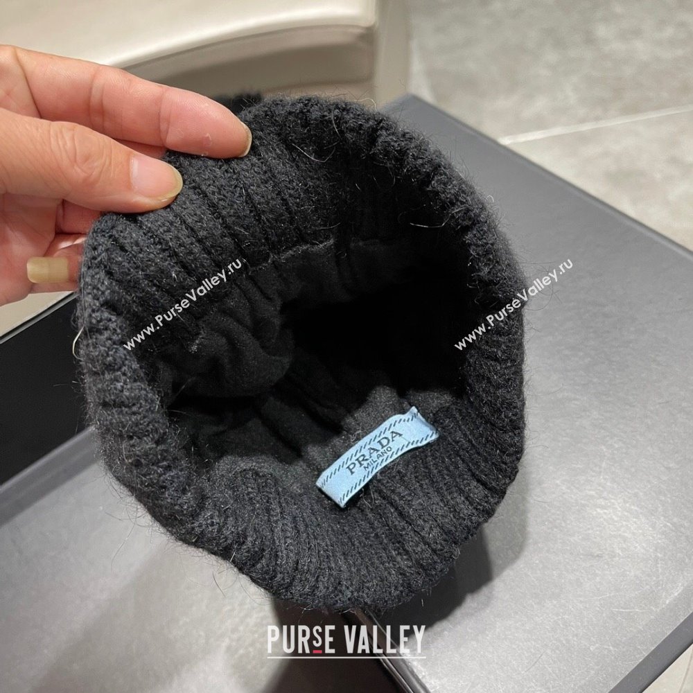 Prada Knit Hat P12802 Black 2023 (A-23112802)