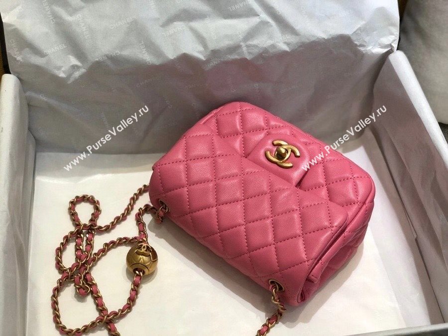Chanel Lambskin & Gold-Tone Metal Flap Bag AS1786 Pink 2020 TOP (SMJD-20112324)