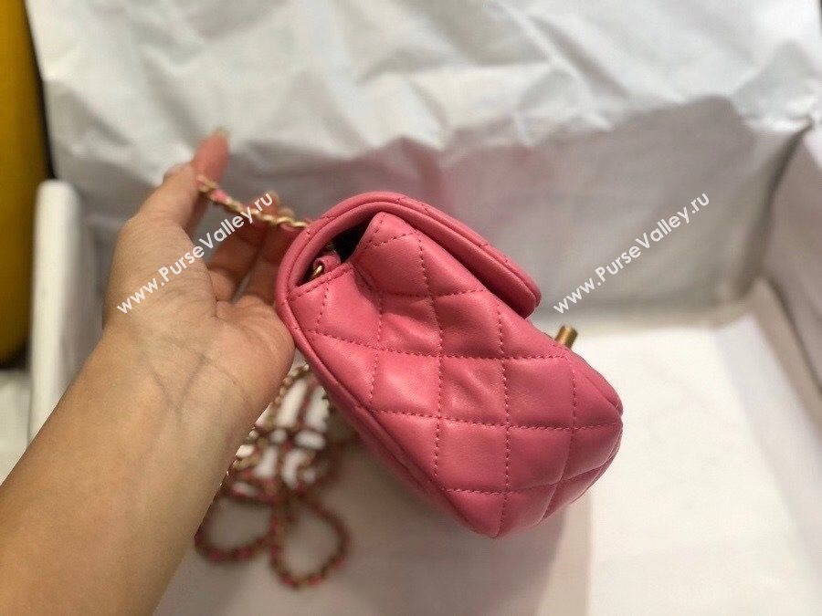 Chanel Lambskin & Gold-Tone Metal Flap Bag AS1786 Pink 2020 TOP (SMJD-20112324)