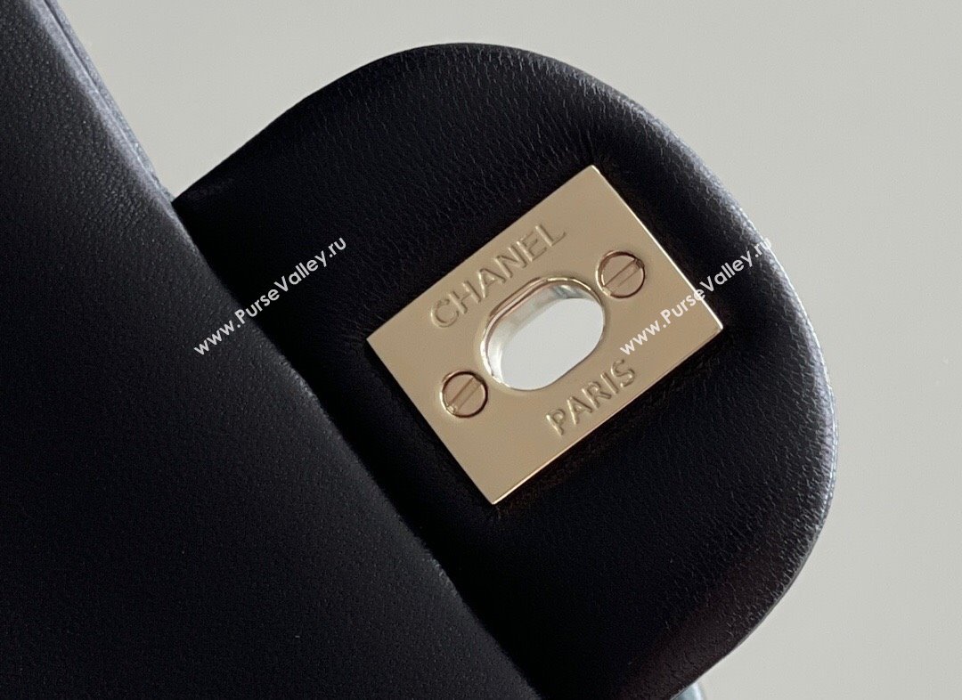 Chanel Quilted Lambskin Mini Classic Flap Bag A01116 Black/Light Gold 2024 Original Quality (MHE-24031408)