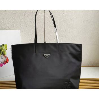 Prada Re-Nylon and Saffiano Leather Tote Bag 1BG107 Black 2021 (YZ-21080437)