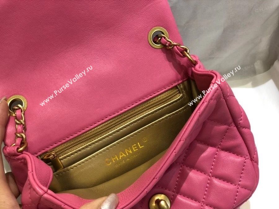 Chanel Lambskin & Gold-Tone Metal Flap Bag AS1786 Pink 2020 TOP (SMJD-20112324)