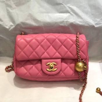 Chanel Lambskin & Gold-Tone Metal Flap Bag AS1787 Pink 2020 TOP (SMJD-20112332)