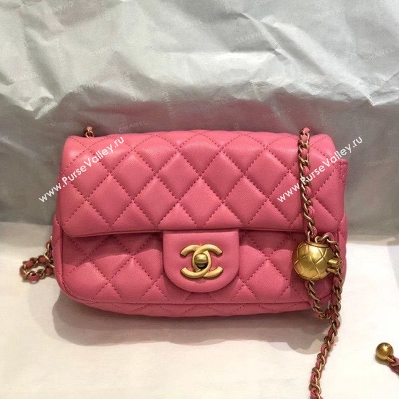 Chanel Lambskin & Gold-Tone Metal Flap Bag AS1787 Pink 2020 TOP (SMJD-20112332)