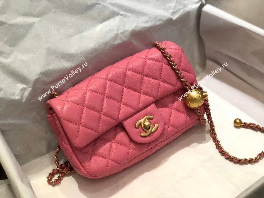 Chanel Lambskin & Gold-Tone Metal Flap Bag AS1787 Pink 2020 TOP (SMJD-20112332)