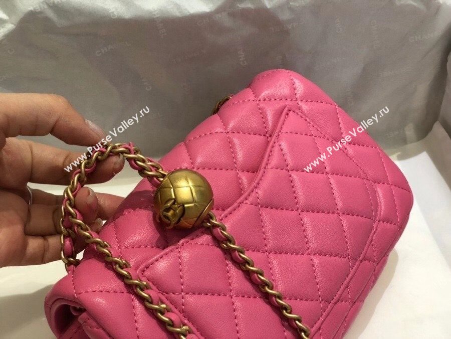 Chanel Lambskin & Gold-Tone Metal Flap Bag AS1787 Pink 2020 TOP (SMJD-20112332)