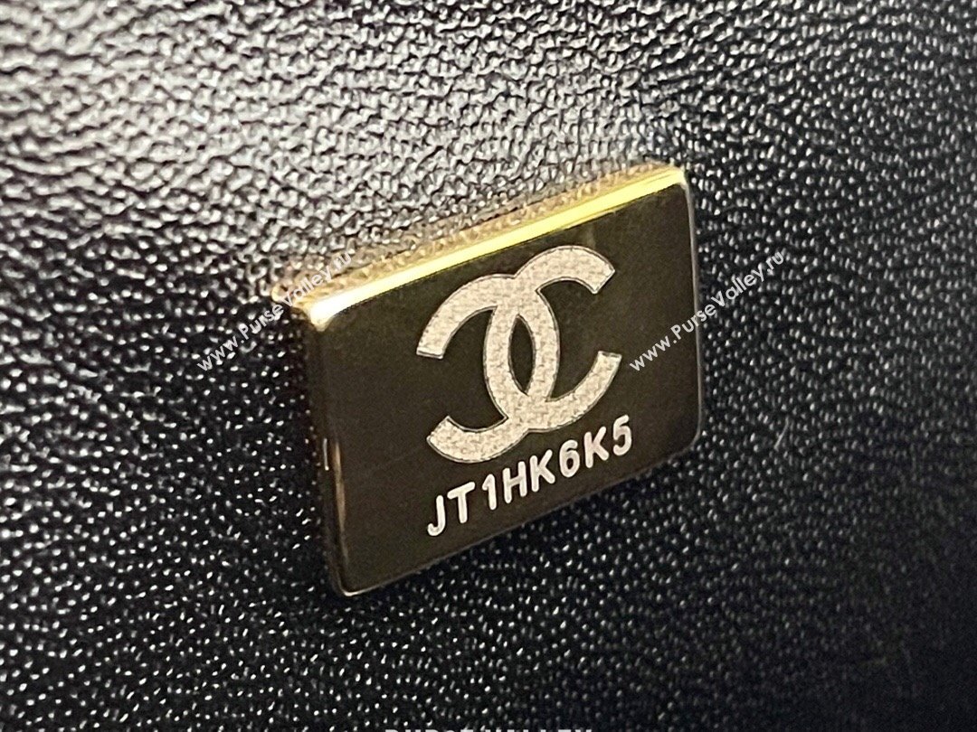 Chanel Quilted Lambskin Mini Classic Flap Bag A01116 Black/Light Gold 2024 Original Quality (MHE-24031408)