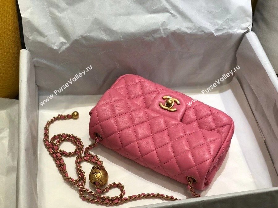 Chanel Lambskin & Gold-Tone Metal Flap Bag AS1787 Pink 2020 TOP (SMJD-20112332)